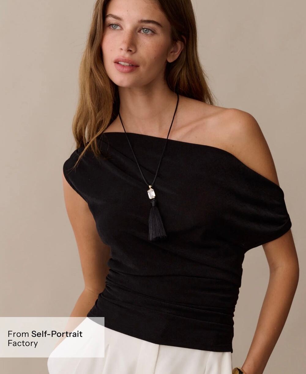 New Kourt Myrine black blouse top $97 size 6